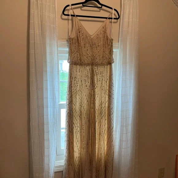 BHLDN by Anthropologie Beaded Bridesmaid dress. Size 14 - Picture 5 of 7